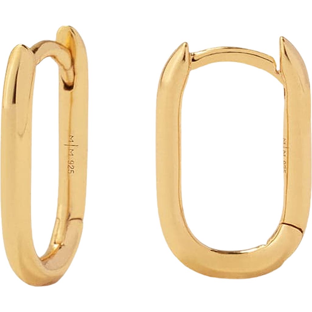 Made By Mary Paper Clip Hoop Earrings In Gold