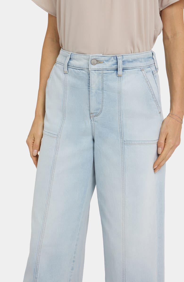 NYDJ Simone Seamed Raw Hem High Waist Wide Leg Jeans, Alternate, color, Desert Shoreline