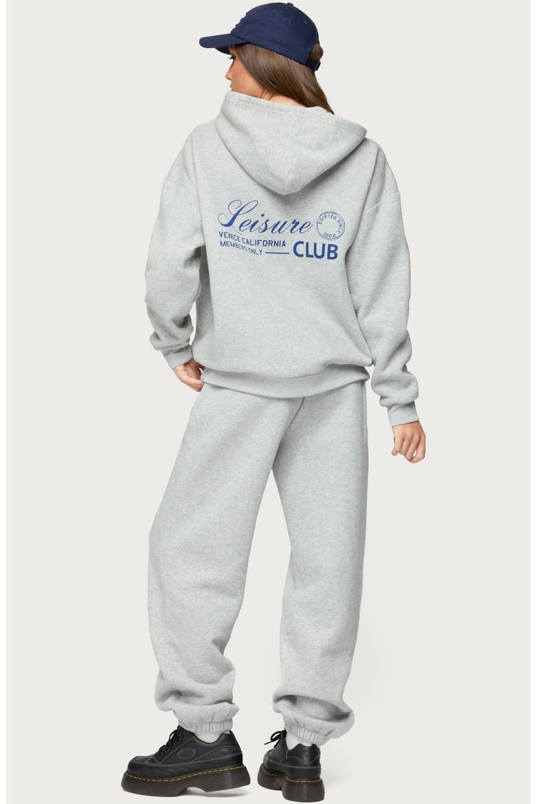 Leisure Club Hoodie, Alternate, color, GRAY-MELANGE