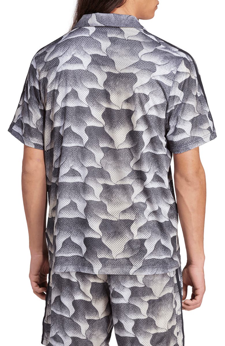 ADIDAS SPORTSWEAR Tiro Print Mesh Short Sleeve Button-Up Shirt, Alternate, color, 