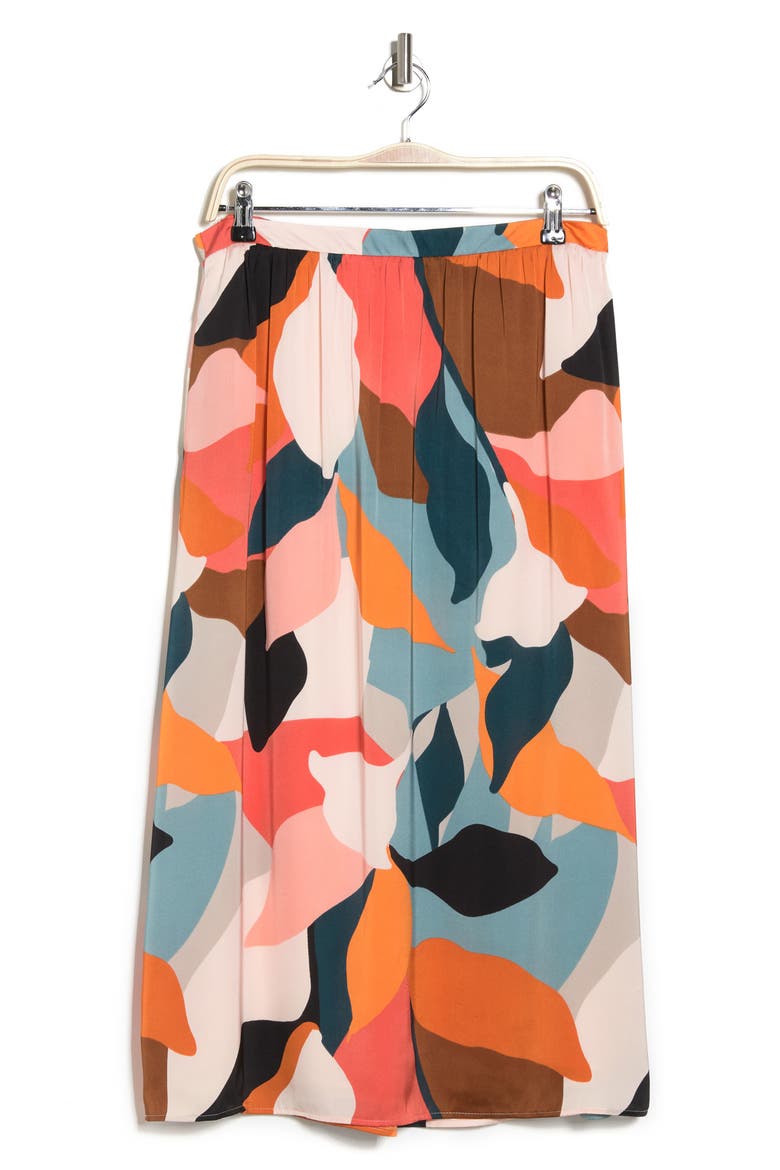 Daniel Rainn Matte Satin A-Line Skirt, Alternate, color, MULTI
