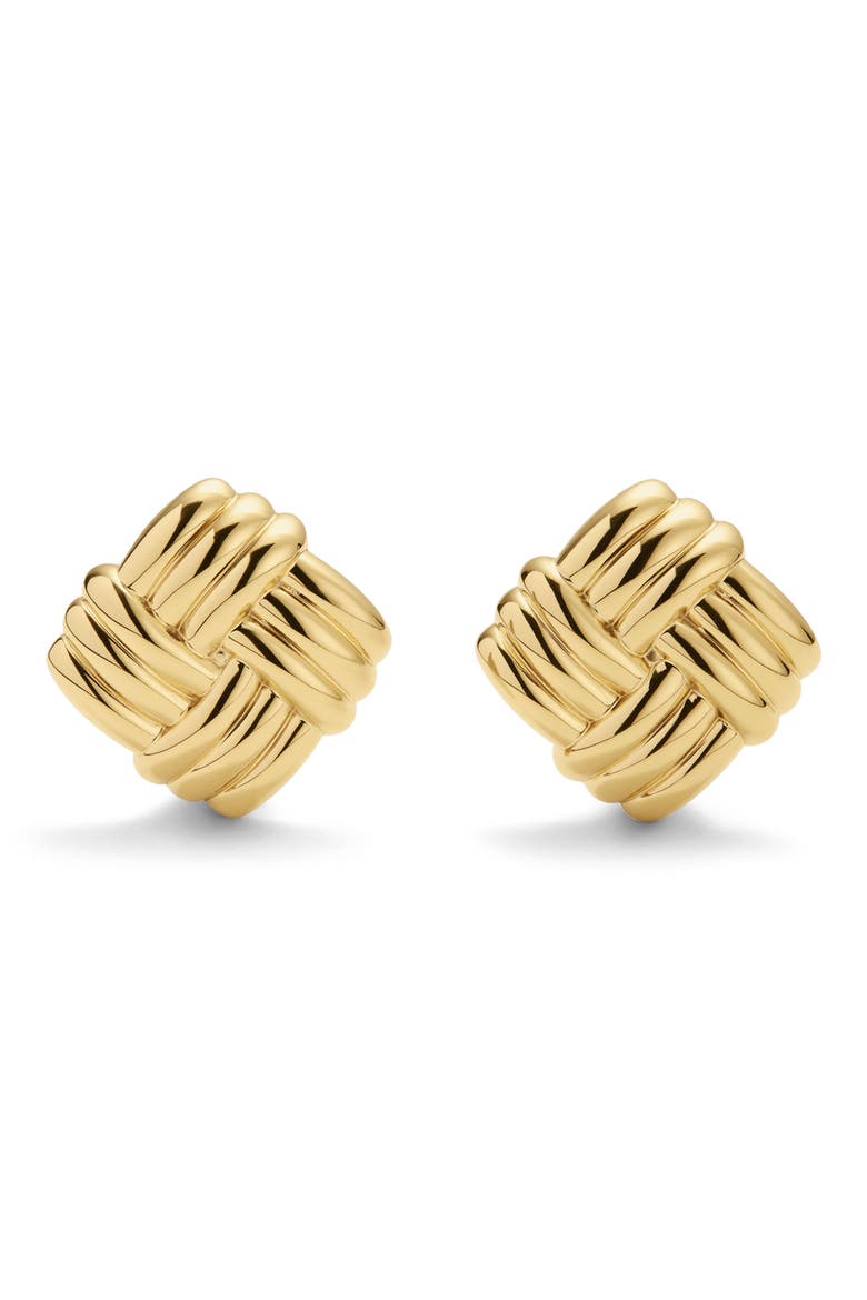 Statement Twist Stud Earrings, Main, color, GOLD
