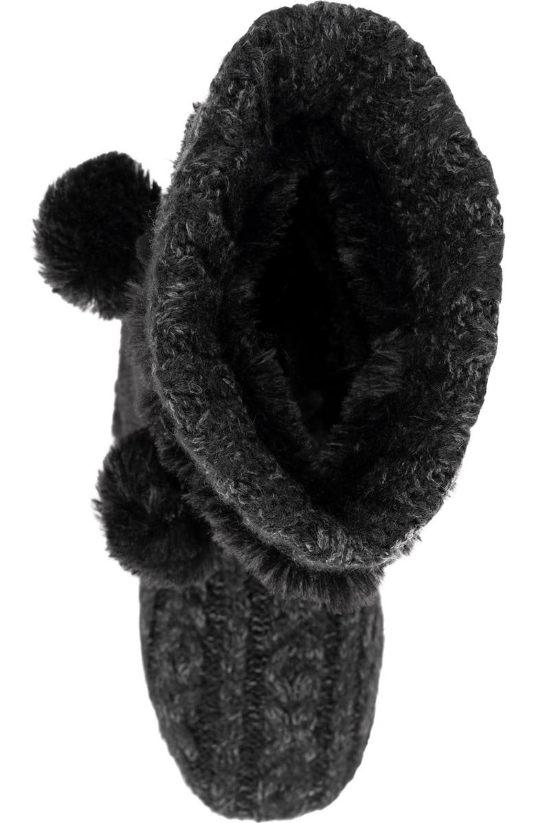 MUK LUKS Delanie Faux Fur Pompom Knit Boot, Alternate, color,