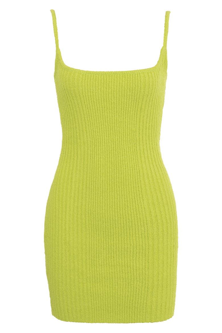 Neri Terry Rib Minidress, Alternate, color, LIMEADE