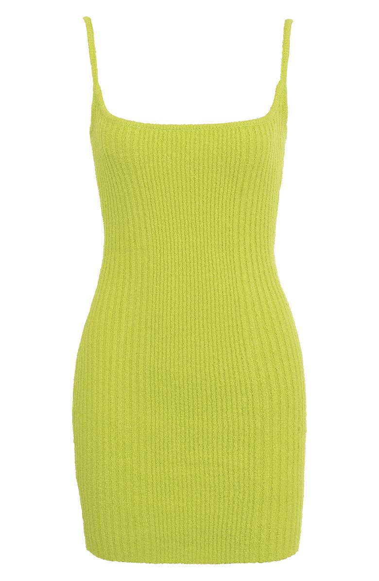 HOUSE OF CB Neri Terry Rib Minidress, Alternate, color, Limeade