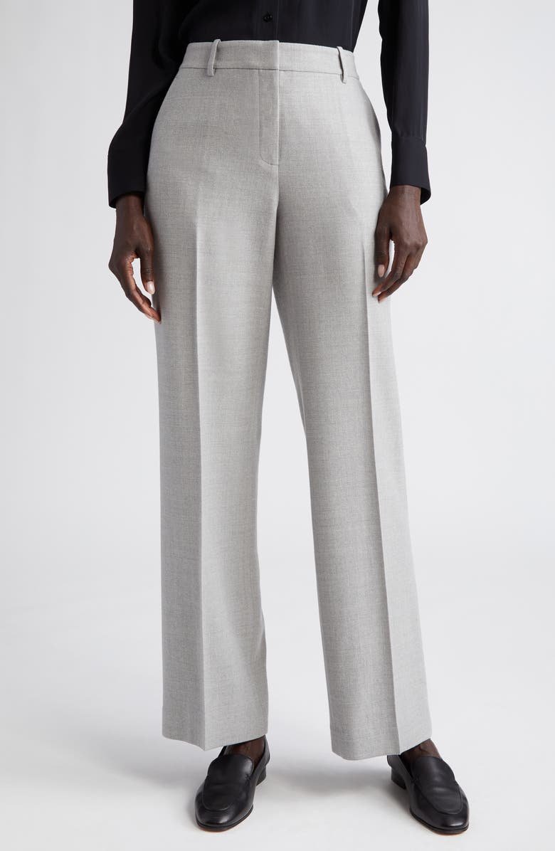 Lafayette 148 New York Gates Straight Leg Stretch Wool Pants, Main, color,
