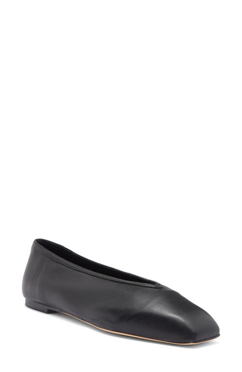 Tony Bianco Bianca Black Nappa Flats In Black Nappa