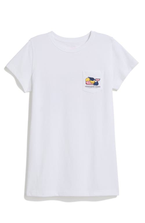 Vineyard Vines Class Of '25 Cotton Graphic Pocket T-shirt In White Cap