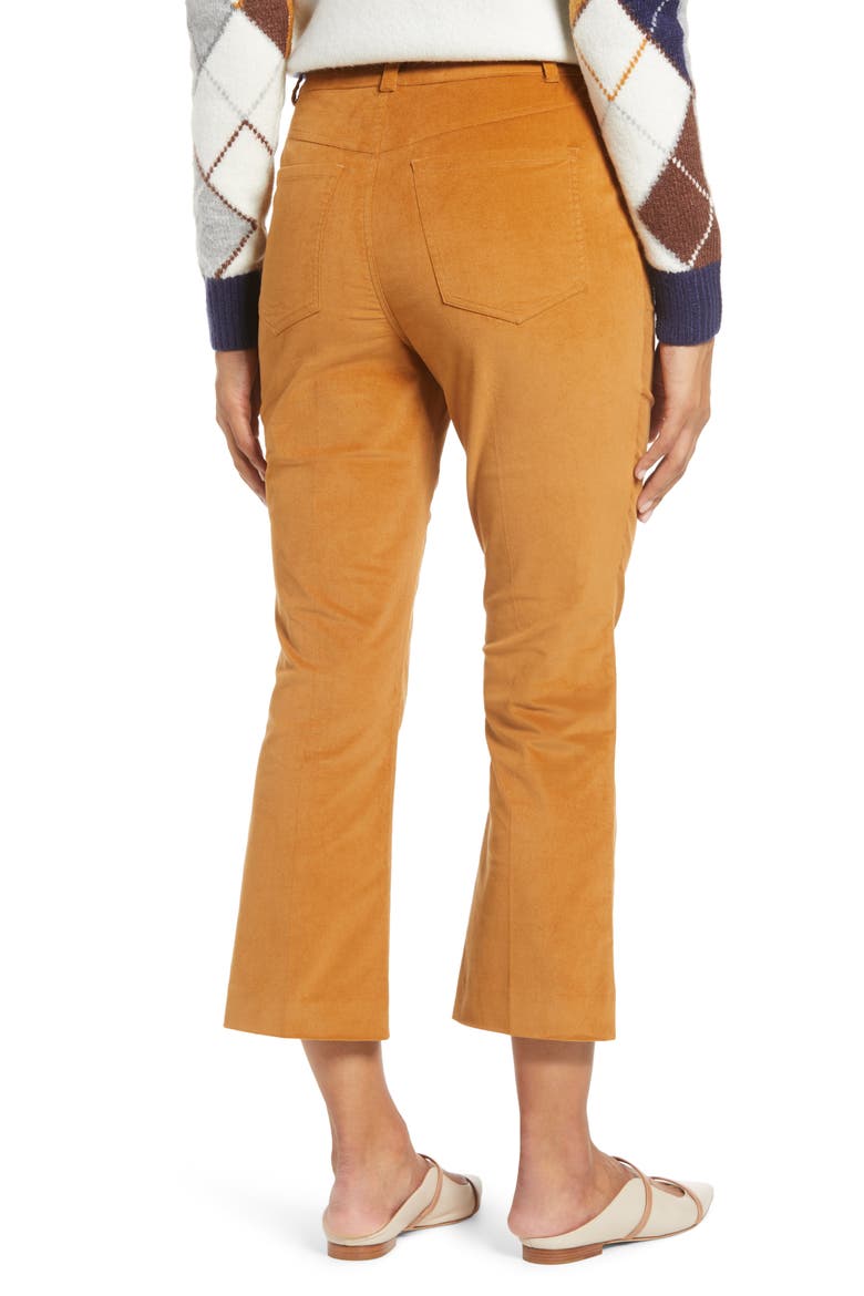 x Atlantic-Pacific Velveteen Kick Flare Pants, Alternate, color, TAN SUGAR