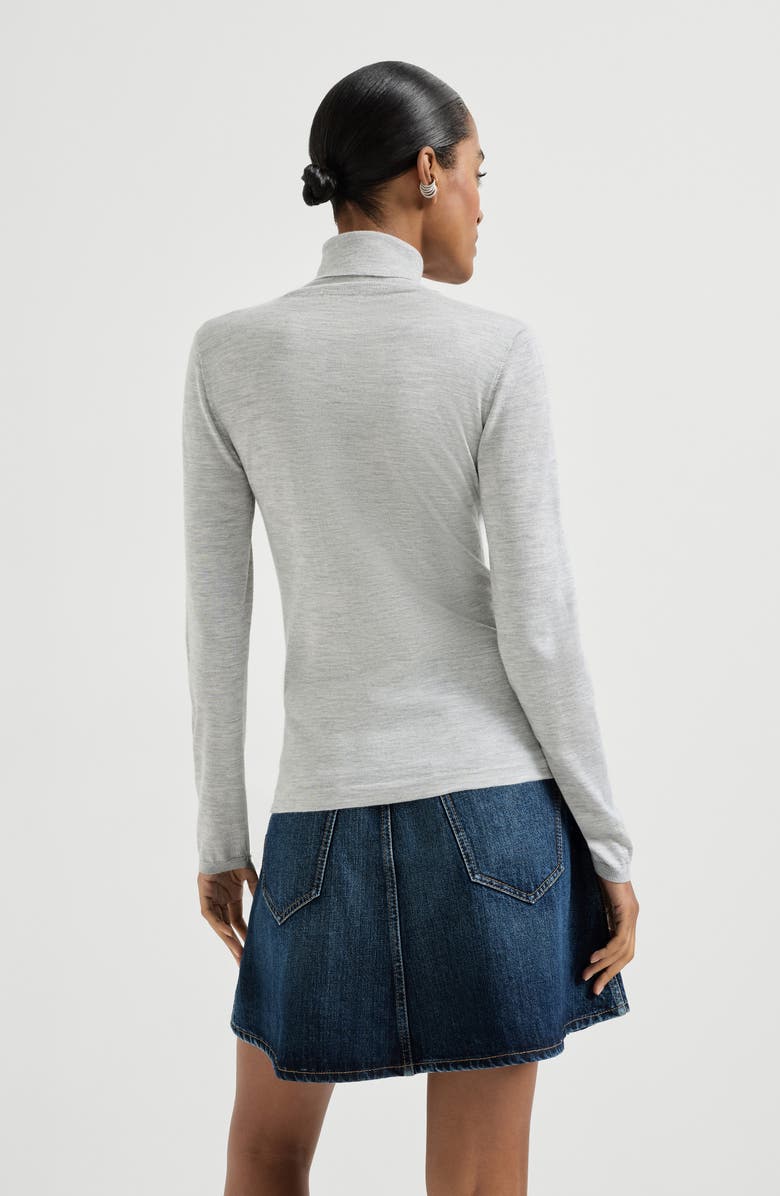 Brunello Cucinelli Cashmere and silk sweater, Alternate, color, Light Grey