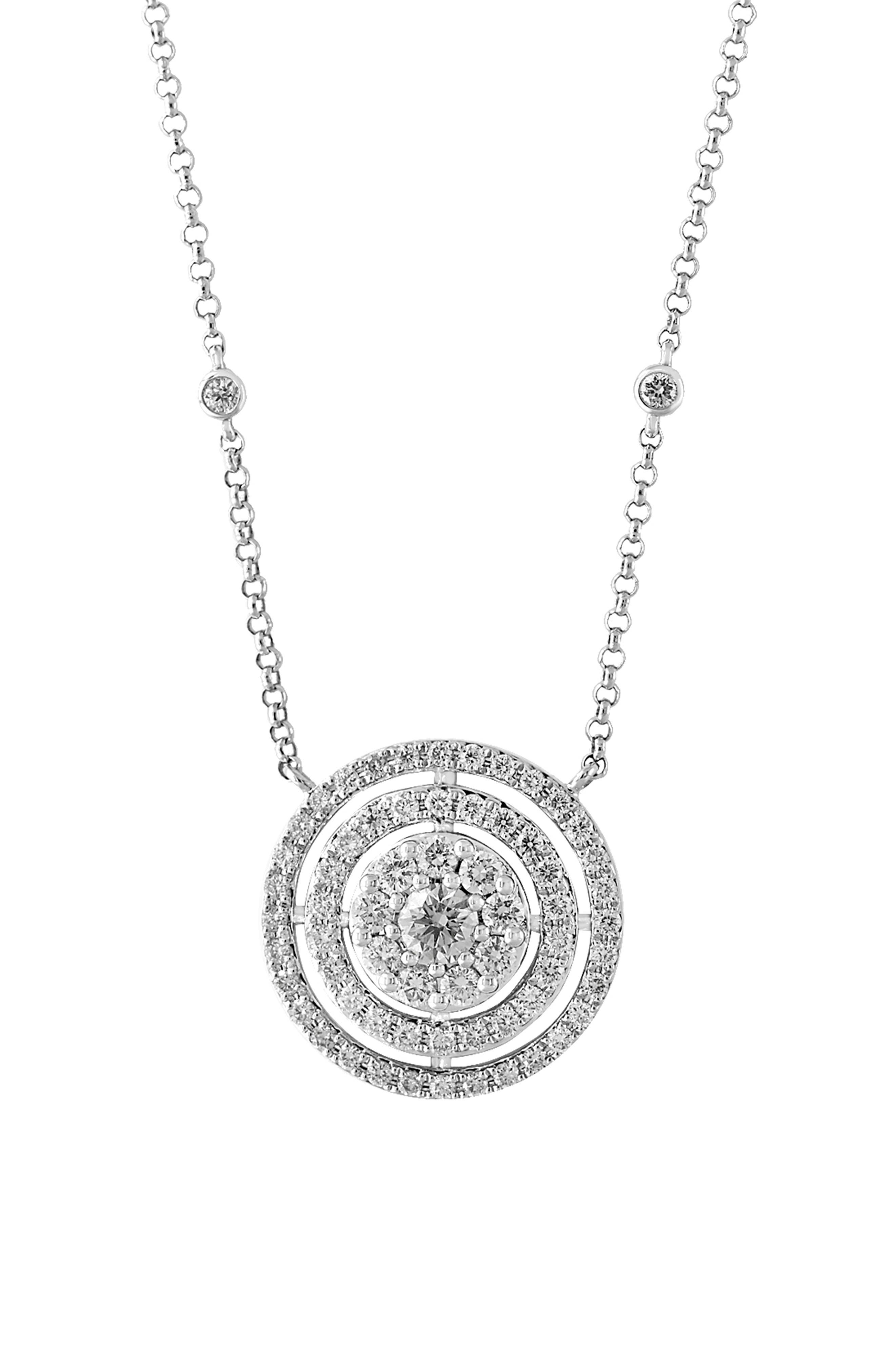 Lab Grown Diamond Sterling Silver Pendant Necklace