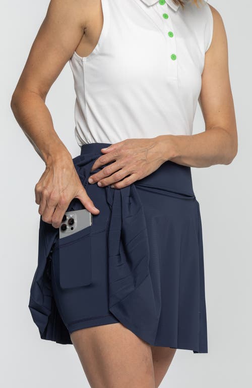 Avi Top Spin Pickleball Skirt In Sapphire Blue