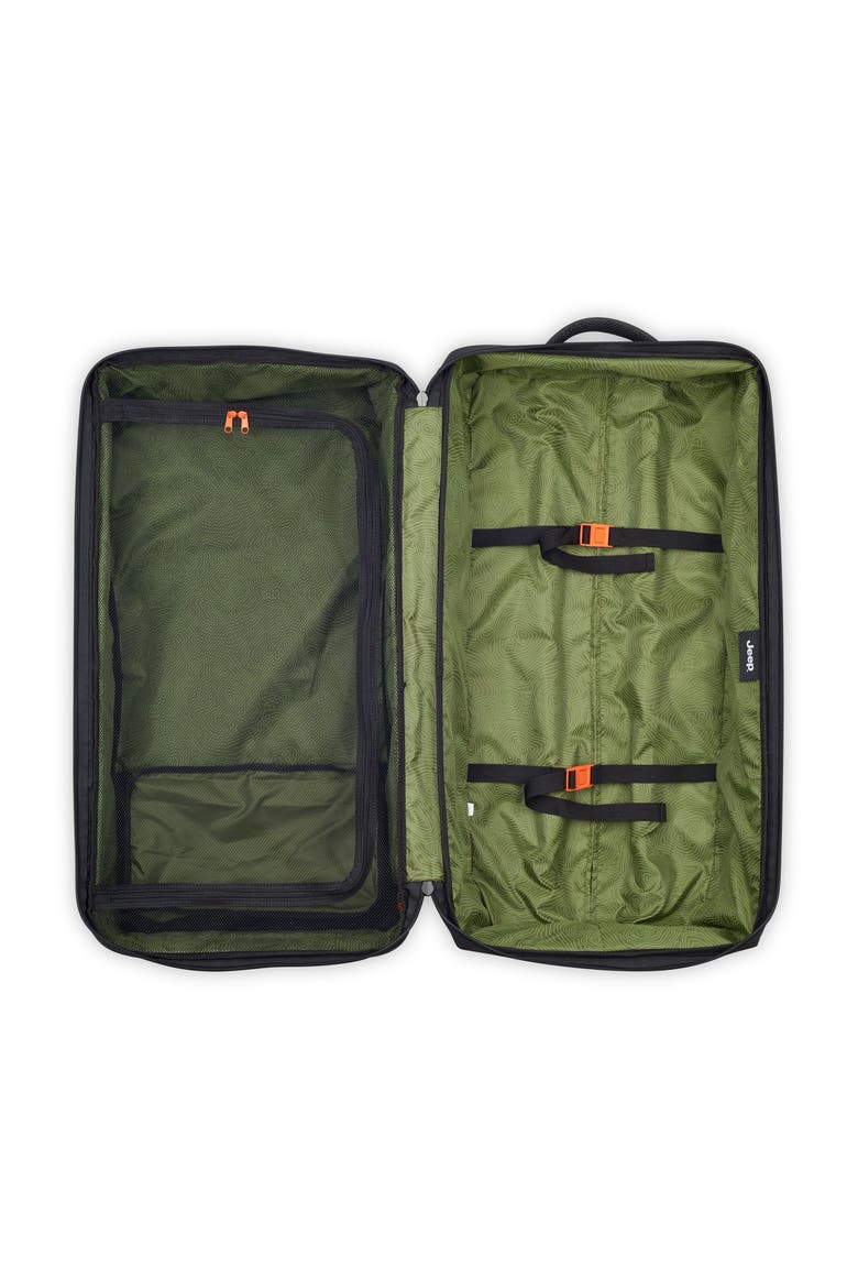 JS005A 31 Inch Two Wheel Rolling Travel Duffle Bag, Alternate, color, Black