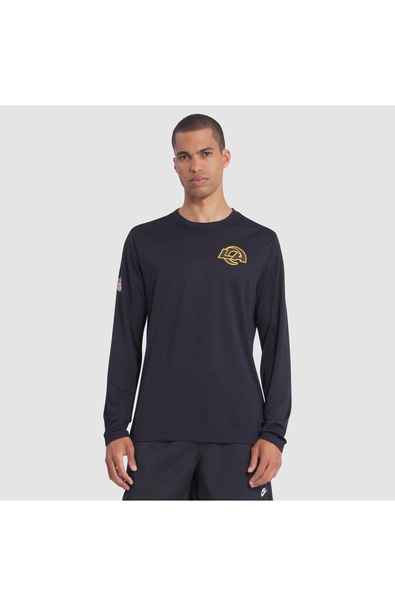 Nike Men's Nike Midnight Blue Los Angeles Rams 2025 Rivalries Collection Sideline Legend Dri-FIT Long Sleeve T-Shirt, Main, color, Dark Blue