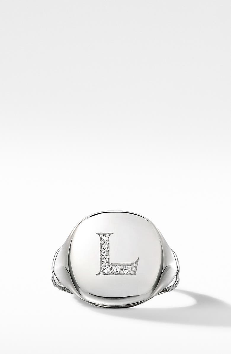 David Yurman Initial Pinky Ring, Alternate, color, 