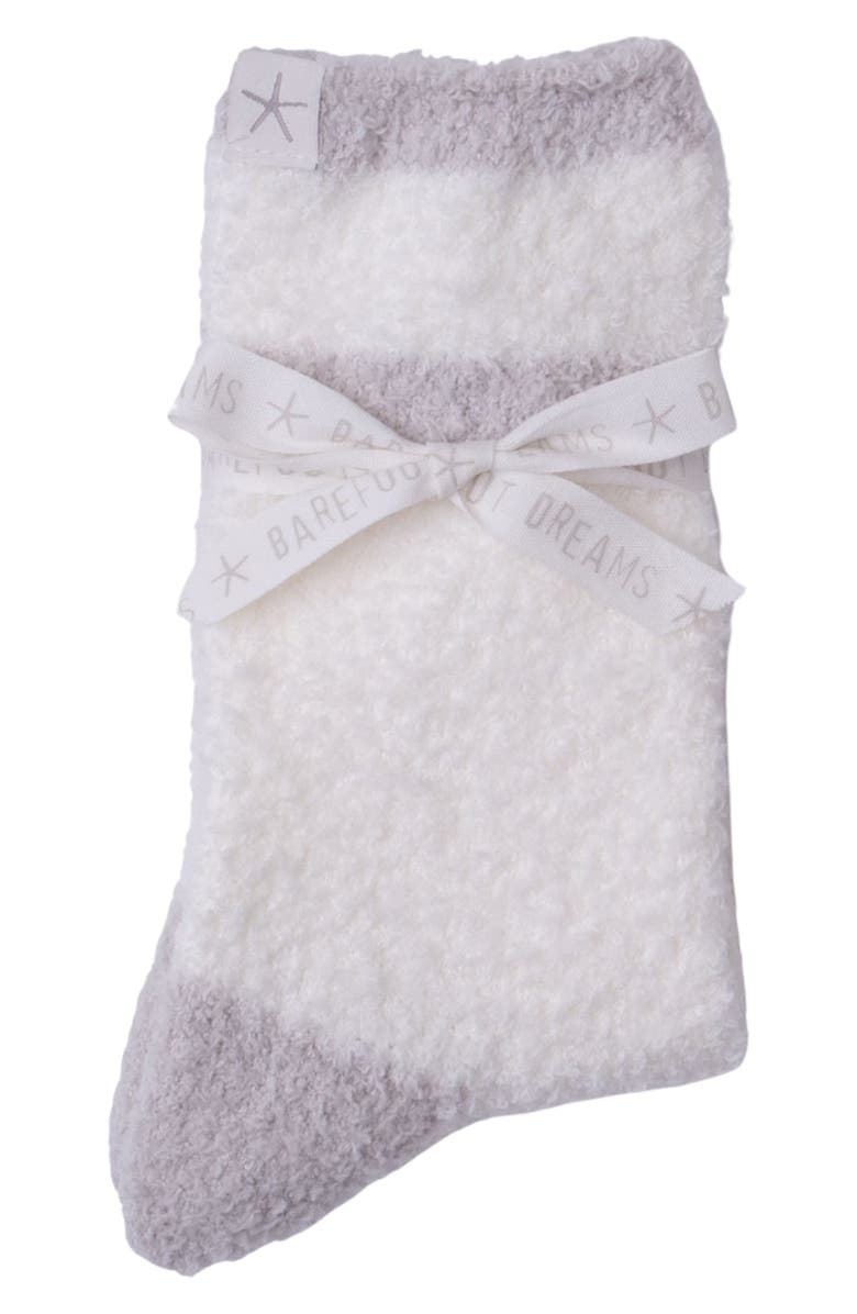 Barefoot Dreams<sup>®</sup> CozyChic<sup>™</sup> Half Crew Socks, Alternate, color, Pearl/ Alabaster