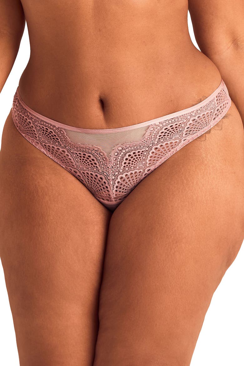 Sonja Thong Panties, Main, color, Medium beige