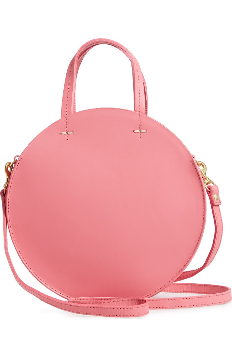 Clare V. Petit Alistair Leather Circular Crossbody Bag, Alternate, color,