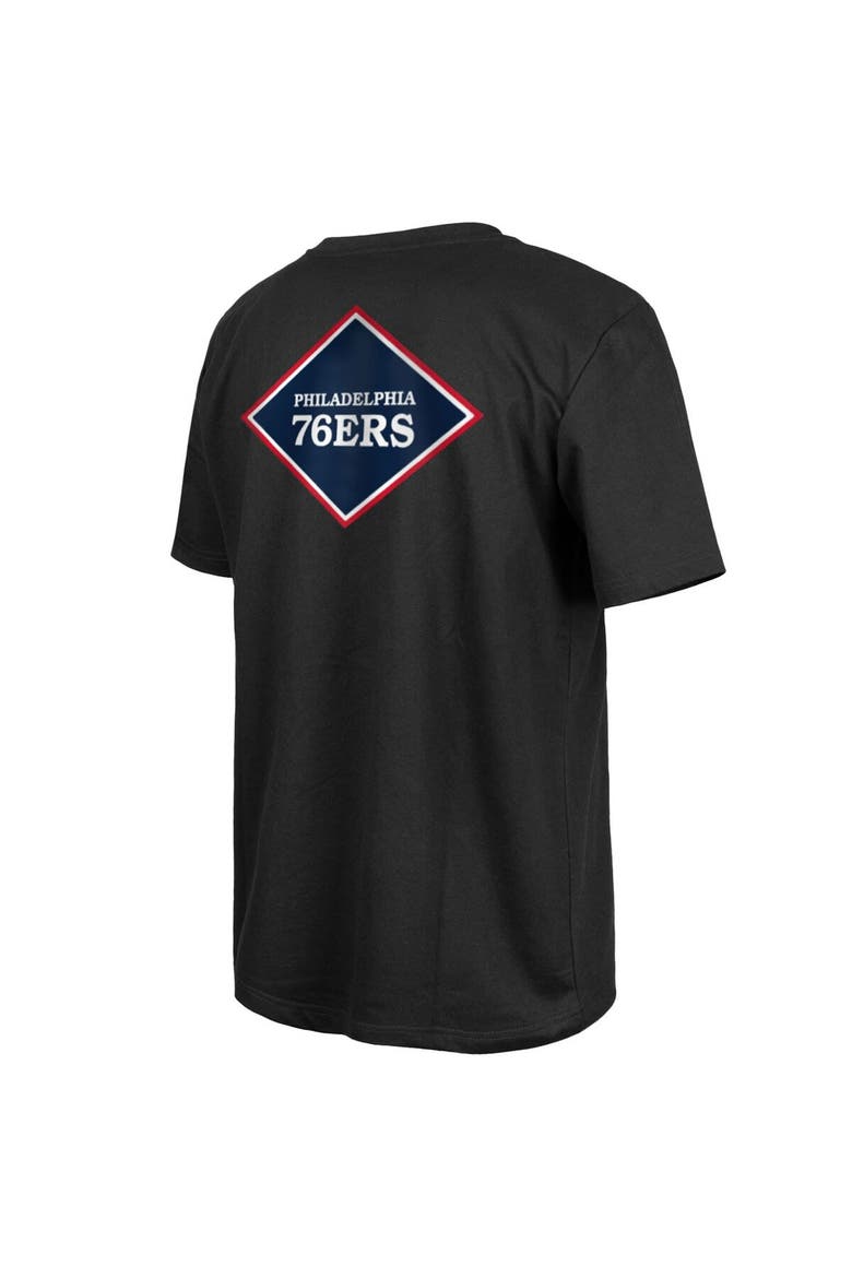 Men's New Era Black Philadelphia 76ers 2023/24 City Edition Elite Pack T-Shirt, Alternate, color, Black