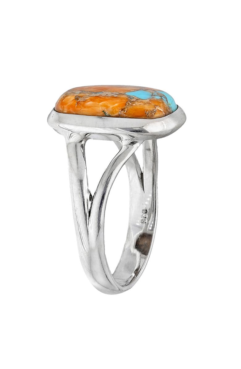 YS GEMS Oyster Turquoise Ring, Alternate, color, Orange/ Blue Multi