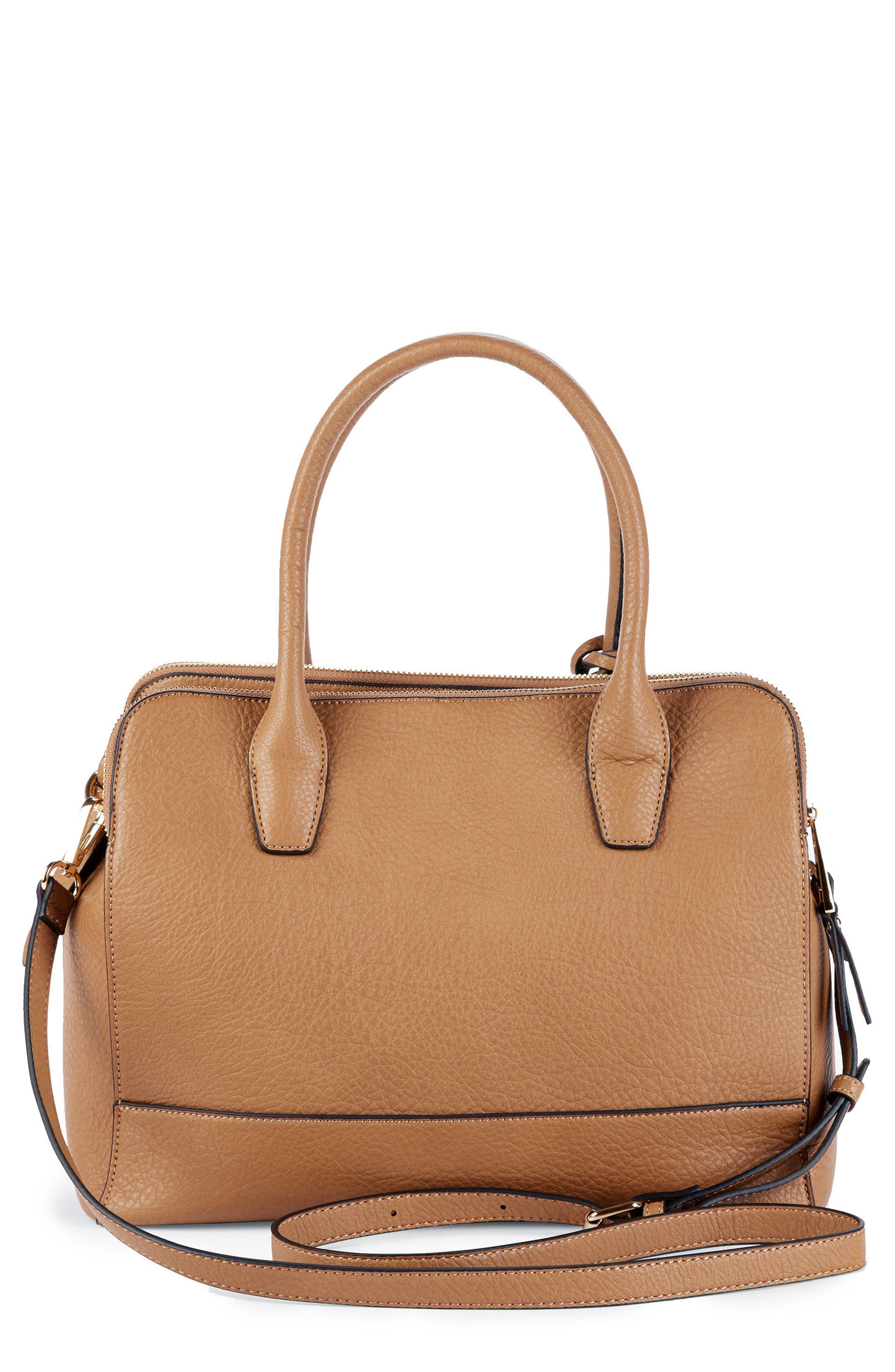Sole Society Nera Faux Leather Satchel, Main, color, 
