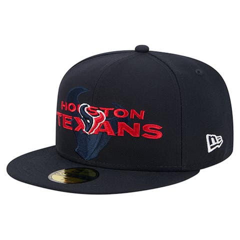 Men
s New Era  Navy Houston Texans Overlap Wordmark 59FIFTY Fitted Hat