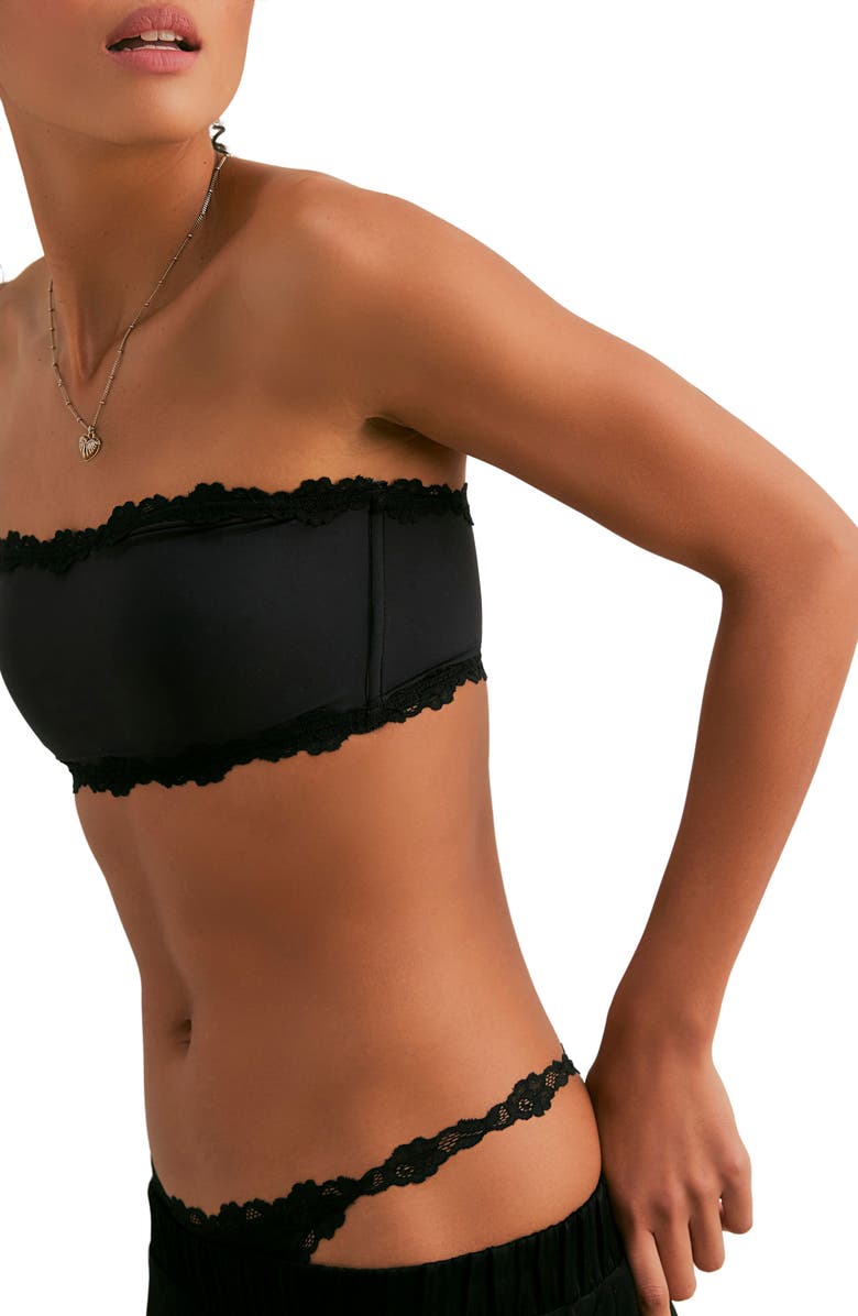 Free People Charlie Bandeau Bra, Alternate, color, Black