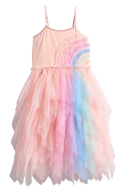 Kids' Rainbow Mesh Tutu Party Dress (Little Kid)