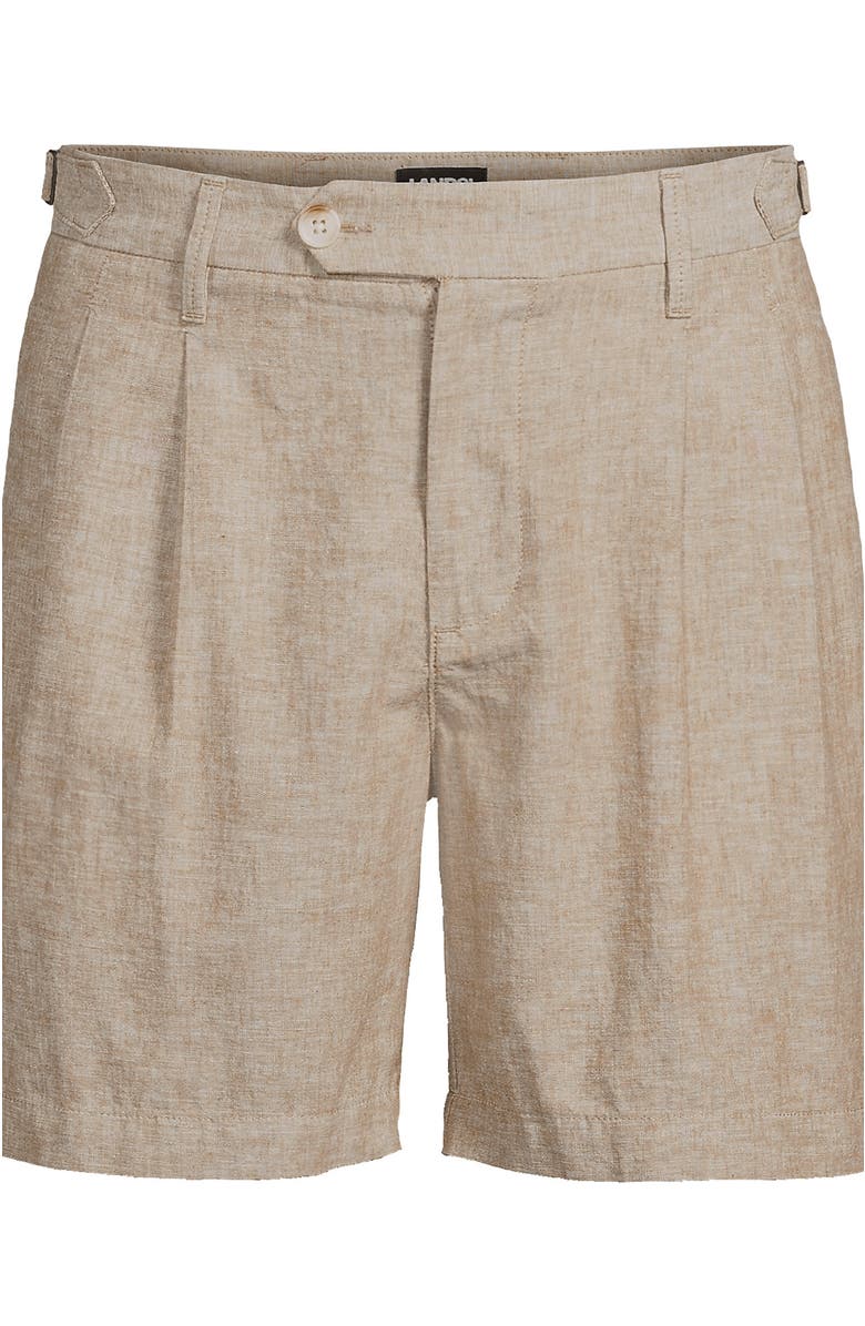 Lands' End 7" Linen Cotton Resort Shorts, Alternate, color, 