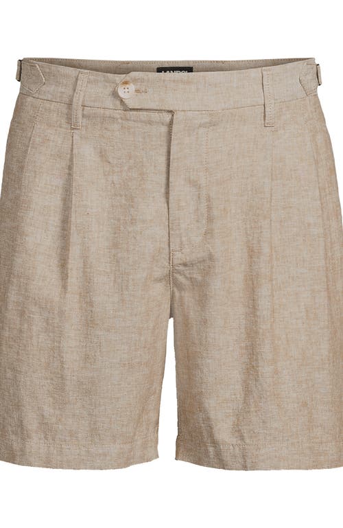 LANDS' END LANDS' END 7" LINEN COTTON RESORT SHORTS