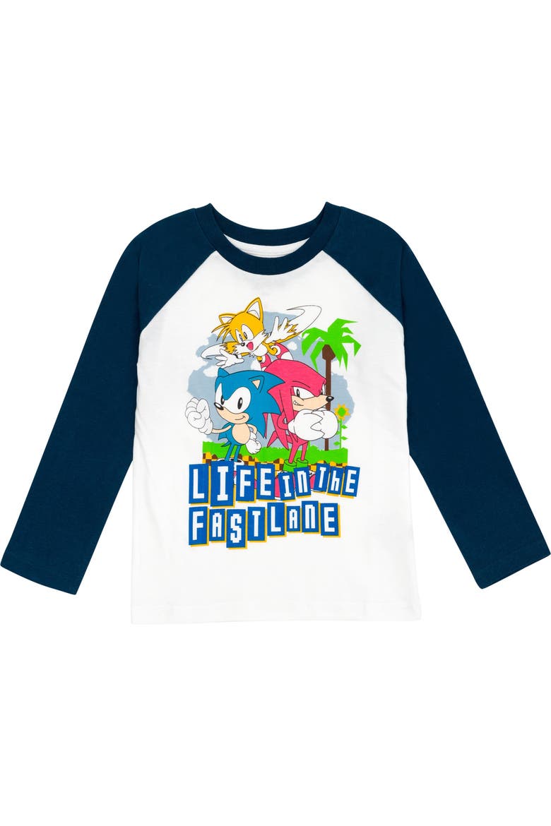 Sonic the Hedgehog 2-Piece Long Sleeve T-Shirts, Alternate, color, Navy Blue Sonic