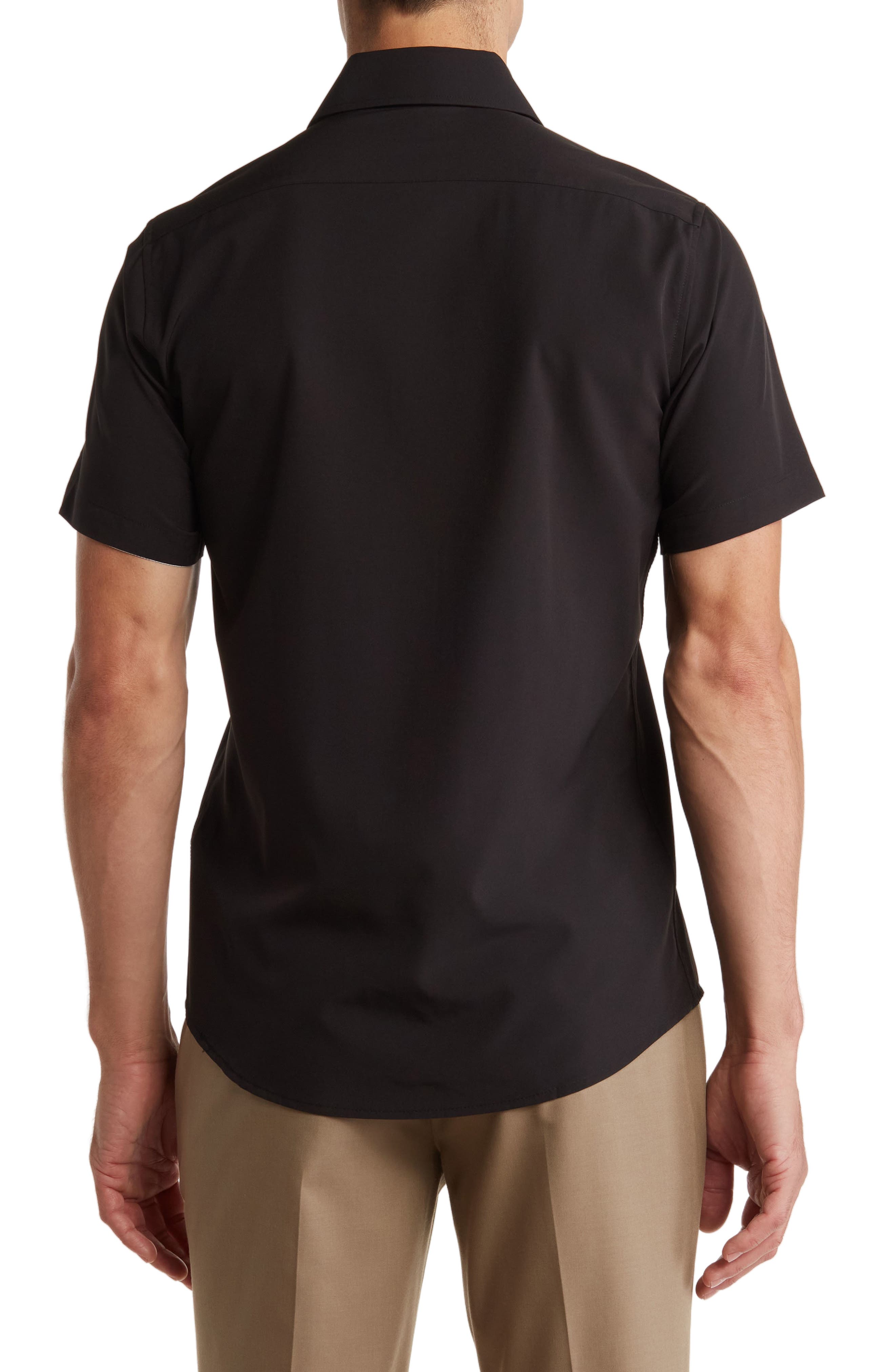 Slim Fit Short Sleeve Performance Stretch Button-Up Shirt - image 2