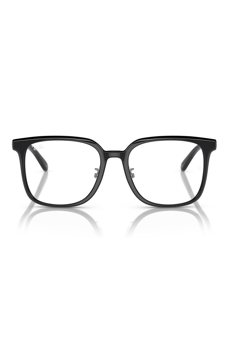 54mm Square Optical Glasses, Main, color, BLACK