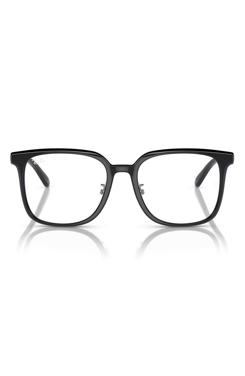 Ray-Ban 54mm Square Optical Glasses, Main, color, Black
