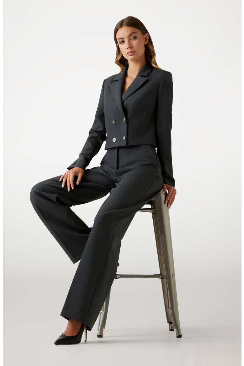 Joandra Flat Front Straight Leg Pants, Alternate, color, LIGHT GREY