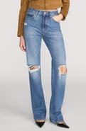 FRAME The Vertical High Waist Relaxed Straight Leg Jeans