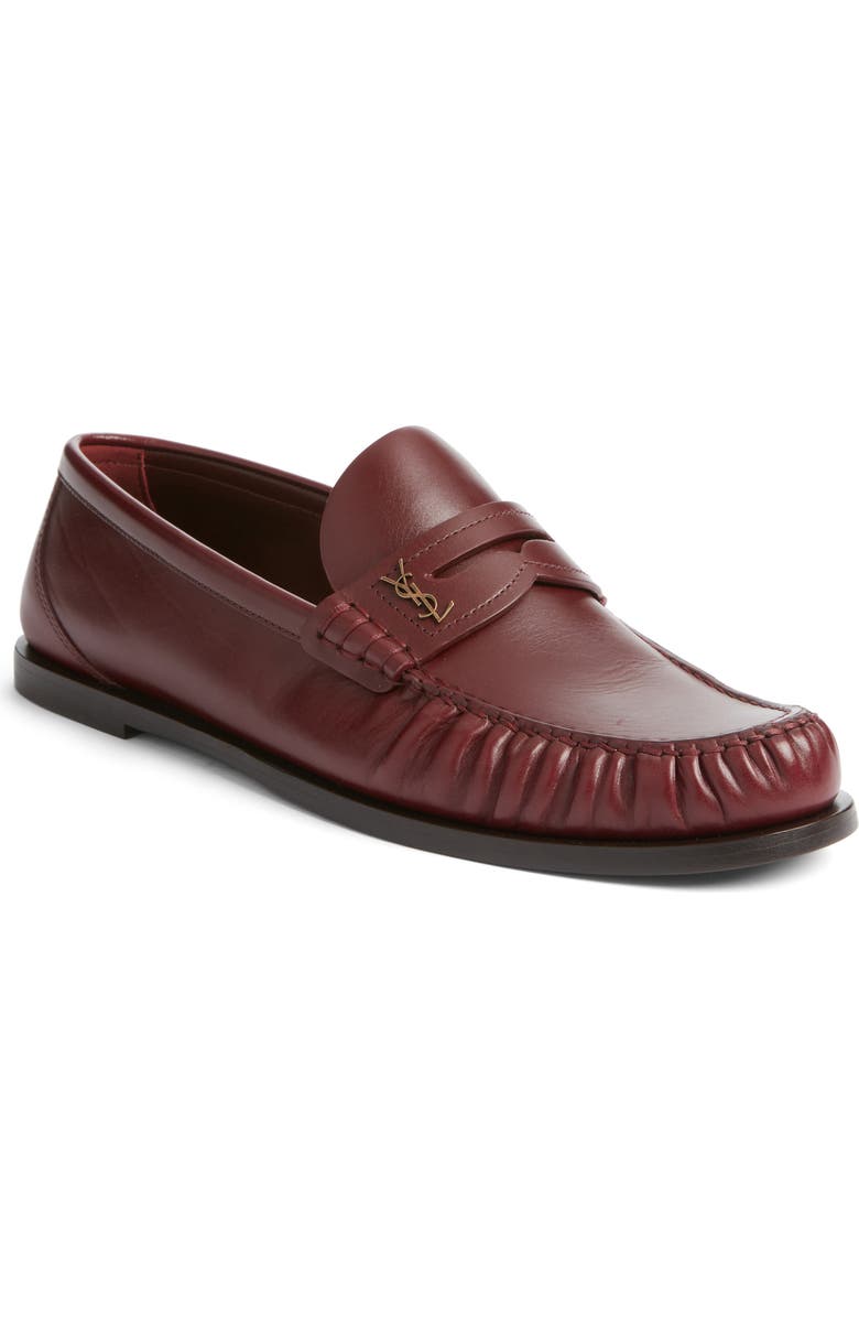 Saint Laurent Lauren Penny Loafer, Main, color, Vendome Red