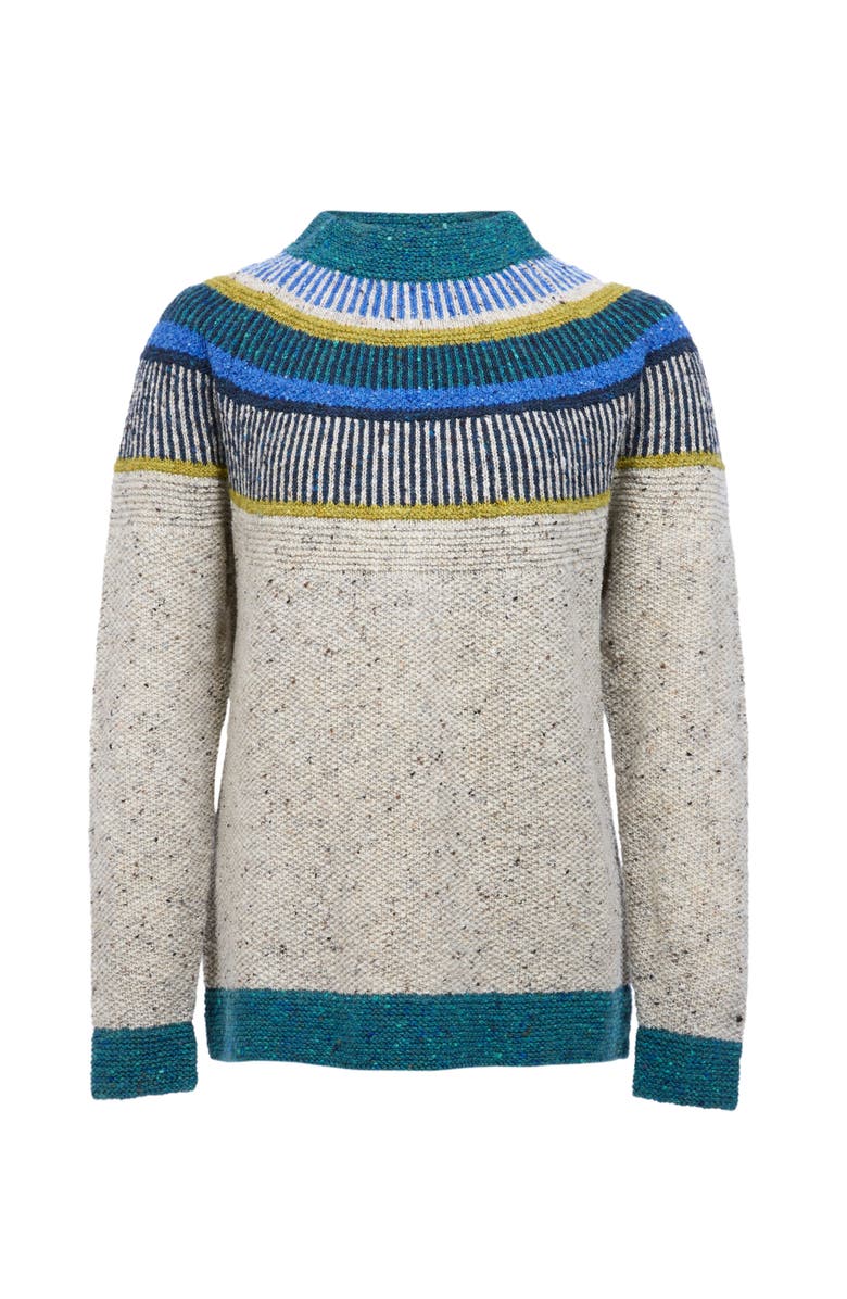 Celtic & Co. Statement Donegal Wool Sweater, Main, color, Oatmeal Fleck / Icelandic