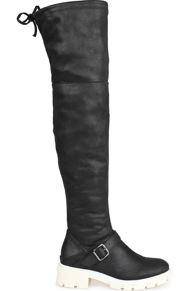Journee Collection Salisa Over-the-Knee Buckled Boot - Extra Wide Calf, Alternate, color,