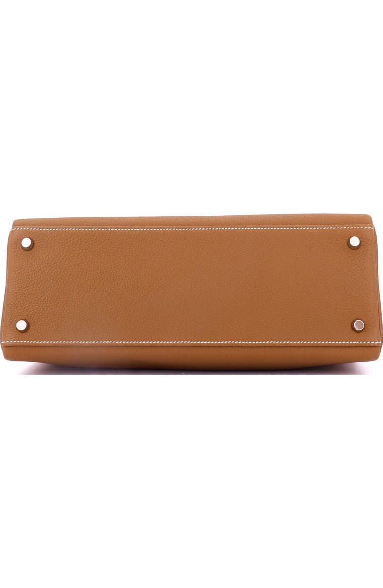 Pre-Owned Hermes Kelly Handbag Brown Togo with Palladium Hardware 32, Alternate, color, Gold