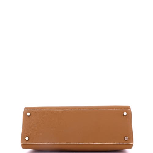 Pre-owned Hermes Hermes Kelly Handbag Brown Togo With Palladium Hardware 32 In Brown