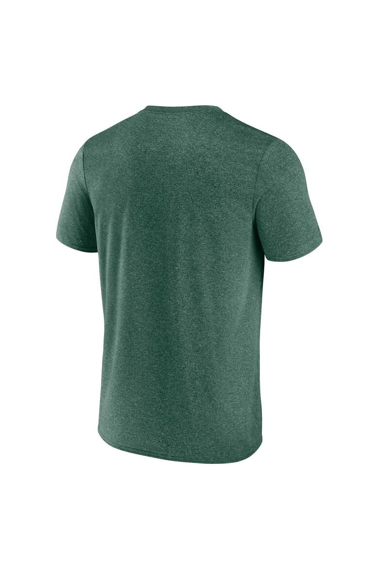 Men's Fanatics Branded Heathered Green Minnesota Wild Prodigy Performance T-Shirt, Alternate, color, Heather Green