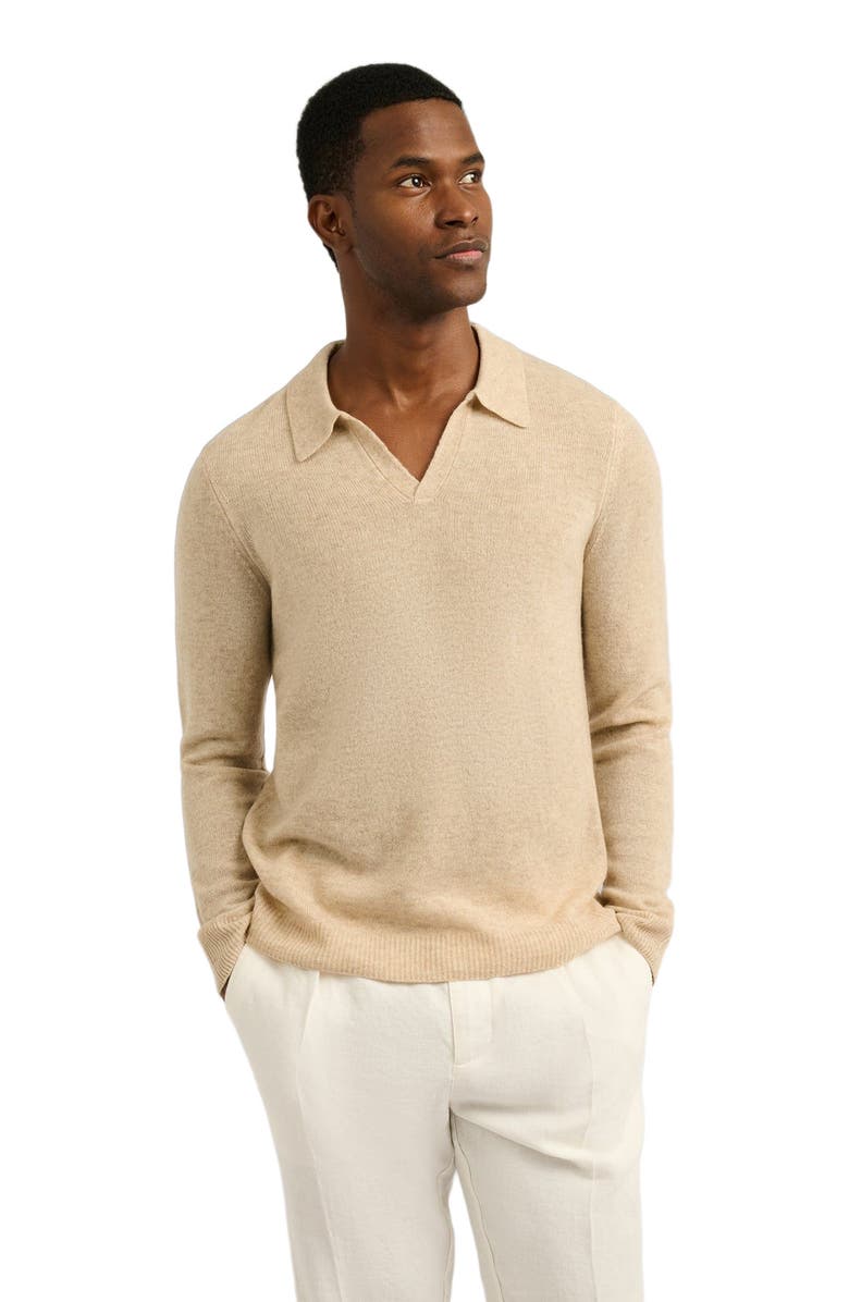 Onia Featherweight Cashmere Sweater Polo, Alternate, color,