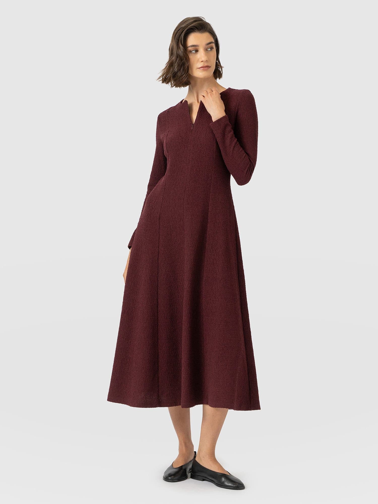 selected Burgundy Boucle