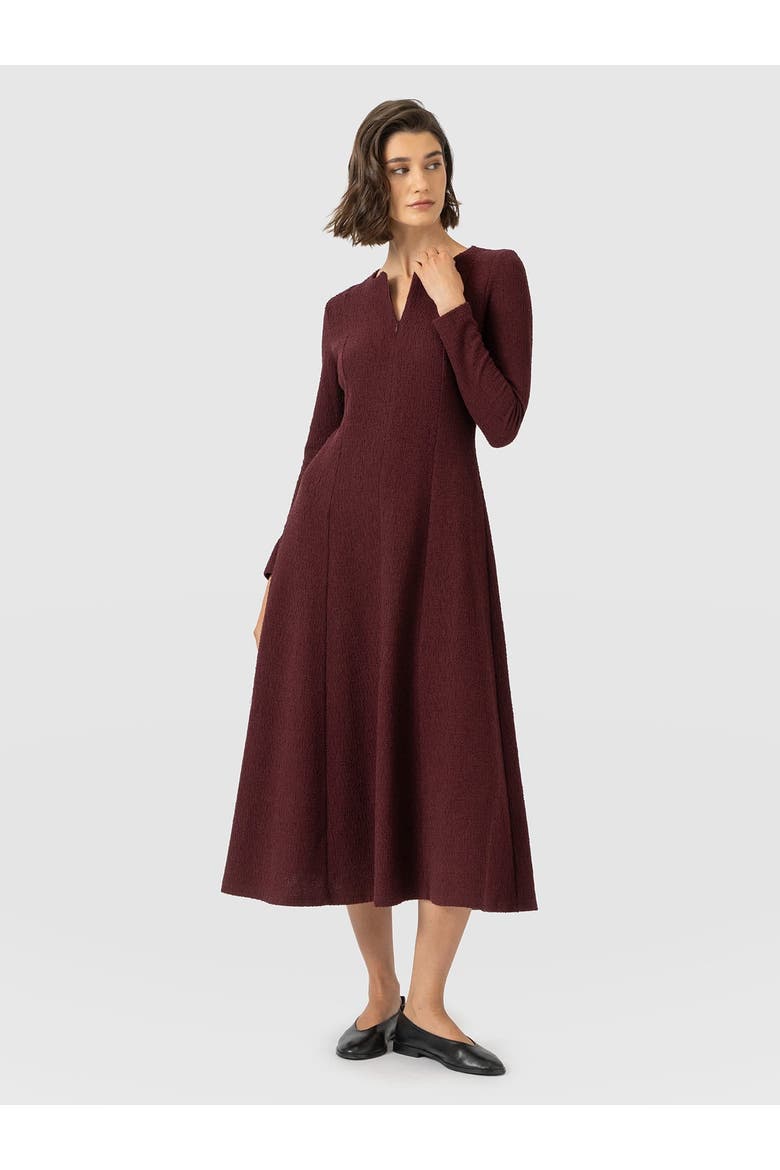 Orla Midi Dress, Main, color, Burgundy Boucle