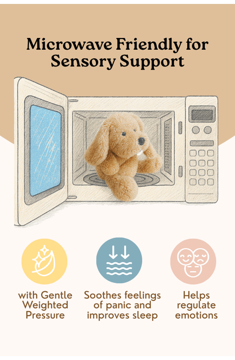 Mindful and Co Kids Microwavable and Weighted Plush Buddies, Alternate, color, Charlie The Puppy Dog