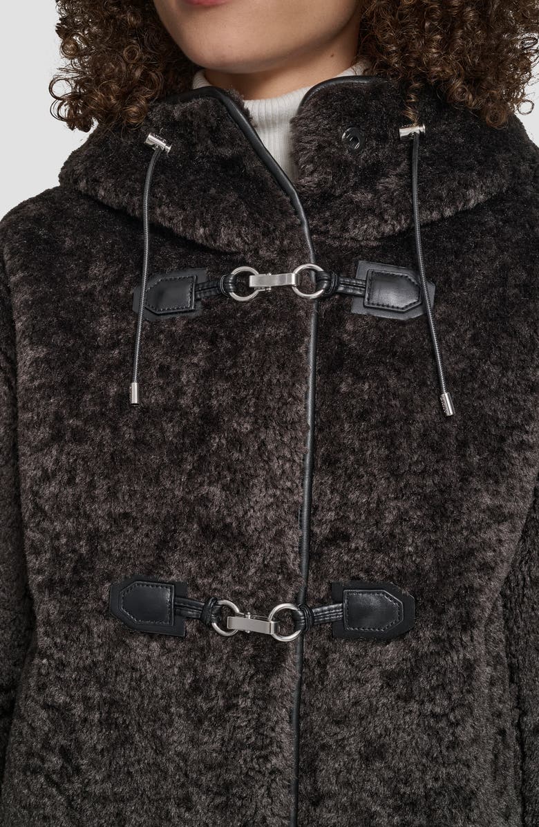 Faux Fur Toggle Hooded Jacket