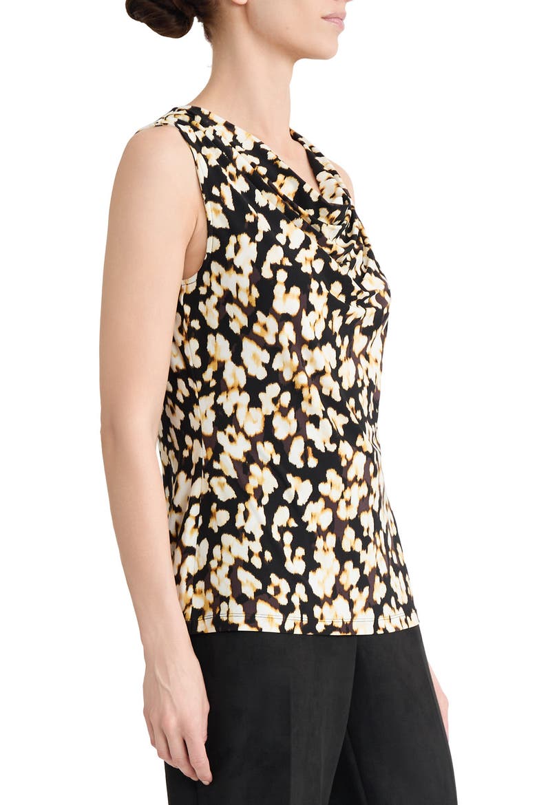 Drape Front Sleeveless Top, Alternate, color, RICH CHOCOLATE MULTI
