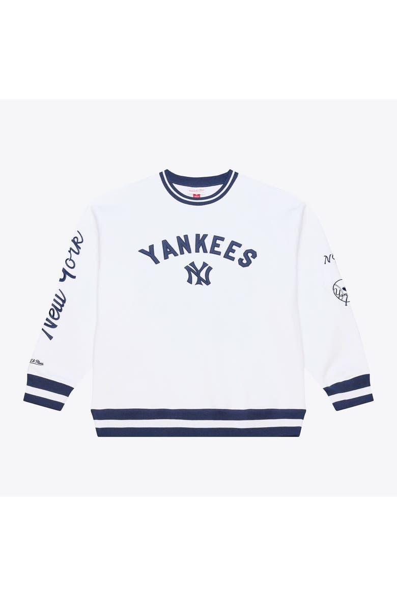 Men's Mitchell & Ness  White New York Yankees Arctic Fleece Sweatshirt, Main, color, White