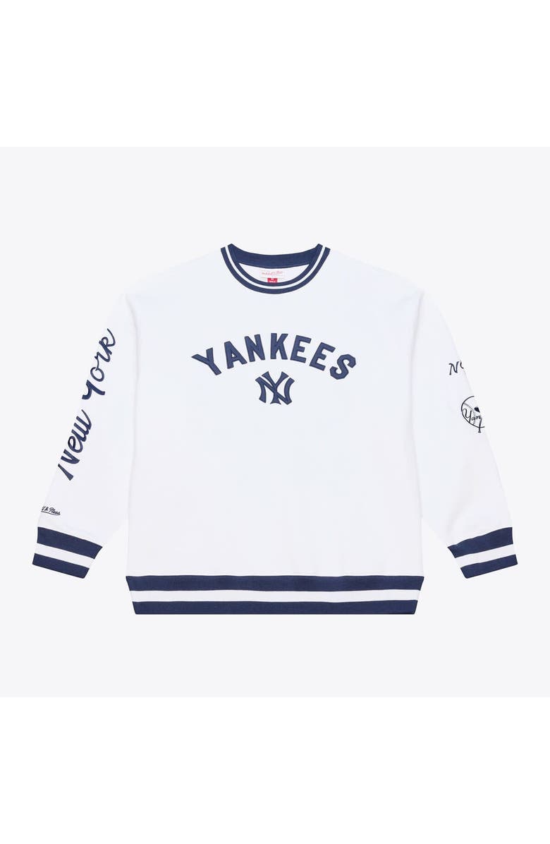 Mitchell & Ness Men's Mitchell & Ness  White New York Yankees Arctic Fleece Sweatshirt, Main, color, 